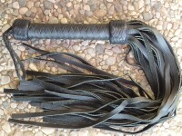 ❀Adult Leather Flogger Whip Tickler Role Play Prop Hen Party Fancy Handle  Toy